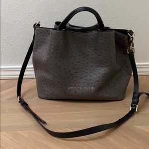 Ostrich Collection Large Barlow Satchel Bag